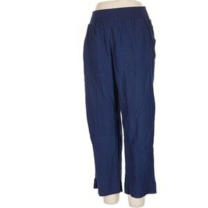 PACT Navy Blue Smocked Waist Cotton Coastal Double Gauze Pant